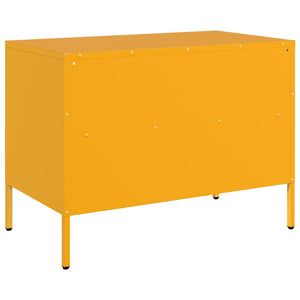 Έπιπλο Τηλεόρασης Μουσταρδί Κίτρινο 68x39x50,5 εκ. από Ατσάλι