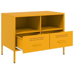Έπιπλο Τηλεόρασης Μουσταρδί Κίτρινο 68x39x50,5 εκ. από Ατσάλι