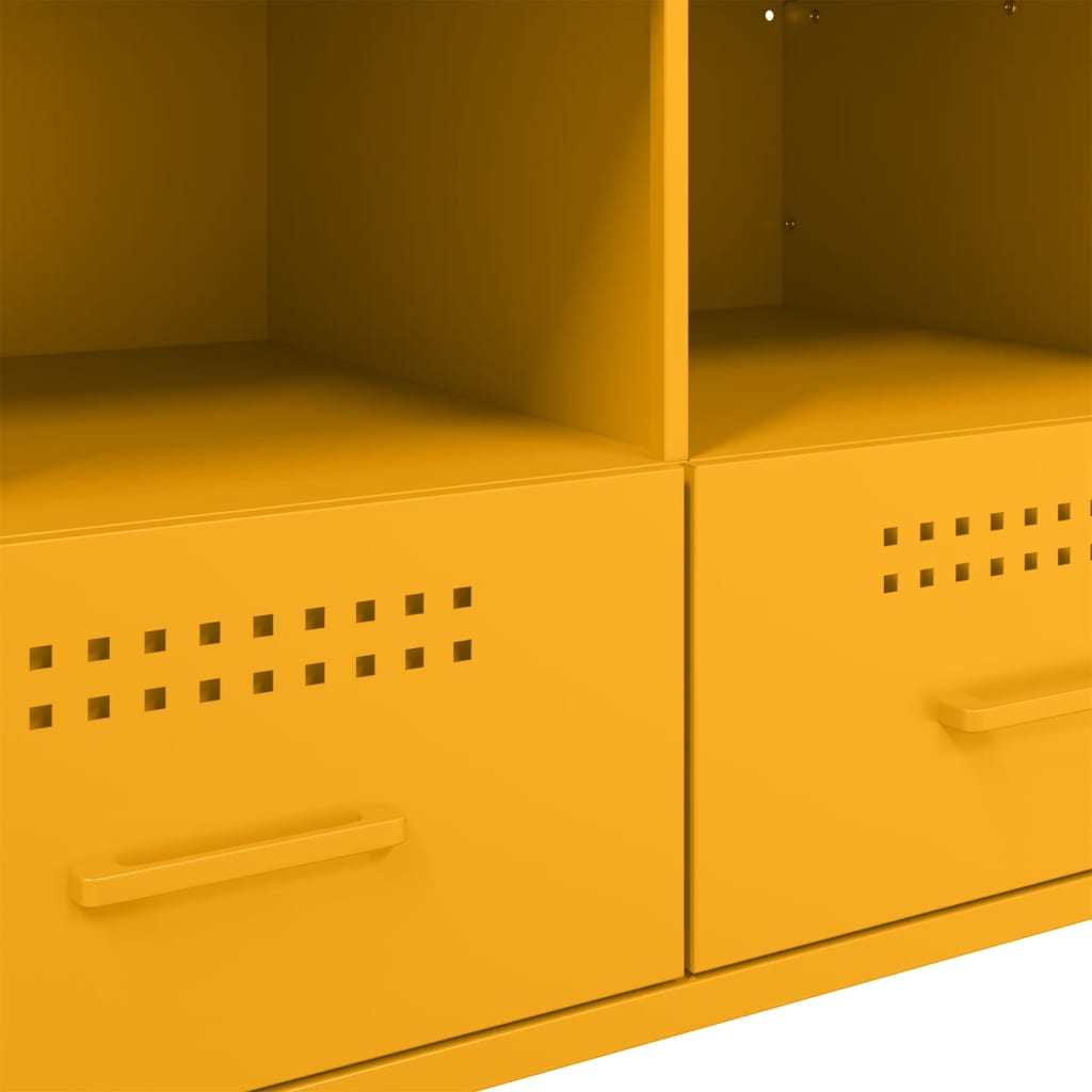 Έπιπλο Τηλεόρασης Μουσταρδί Κίτρινο 68x39x50,5 εκ. από Ατσάλι