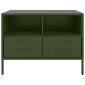 Έπιπλο Τηλεόρασης Πράσινο Λαδί 68x39x50,5 εκ. από Ατσάλι