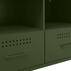 Έπιπλο Τηλεόρασης Πράσινο Λαδί 68x39x50,5 εκ. από Ατσάλι