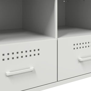 Έπιπλα Τηλεόρασης 2 τεμ. Λευκό 68x39x50,5 εκ. από Χάλυβα