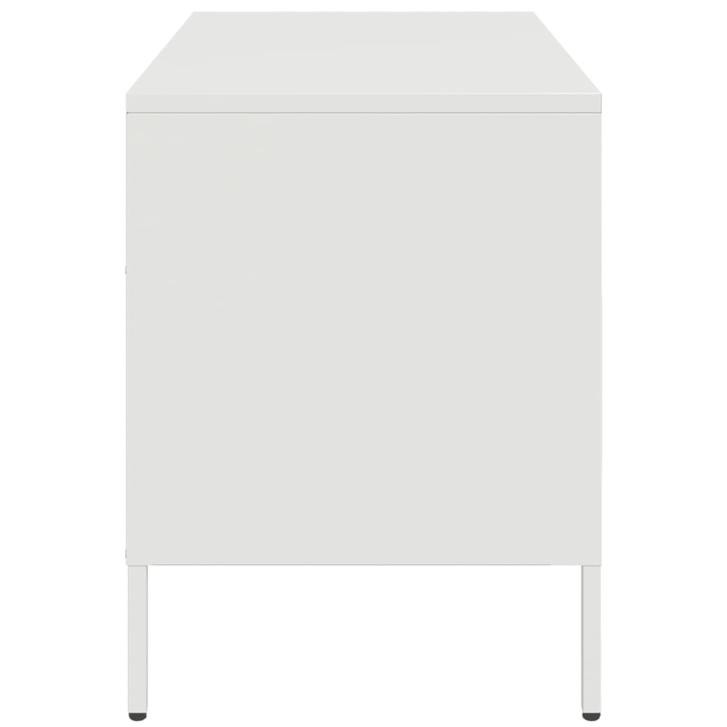 Έπιπλα Τηλεόρασης 2 τεμ. Λευκό 68x39x50,5 εκ. από Χάλυβα