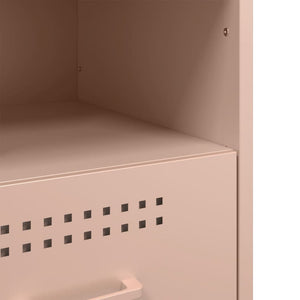 Κομοδίνο Ροζ 36x39x50,5 εκ. από Χάλυβα