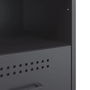 Κομοδίνο Ανθρακί 36x39x50,5 εκ. από Χάλυβα