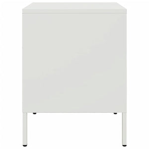 Κομοδίνο Λευκό 36x39x50,5 εκ. από Χάλυβα - Pakobazaar
