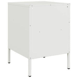 Κομοδίνο Λευκό 36x39x50,5 εκ. από Χάλυβα - Pakobazaar