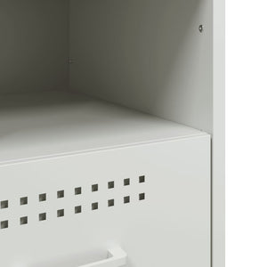 Κομοδίνα 2 τεμ. Λευκές 36x39x50,5 εκ. Χάλυβα