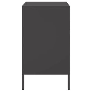 Κομοδίνο Μαύρο 36x39x68 εκ. από Χάλυβα