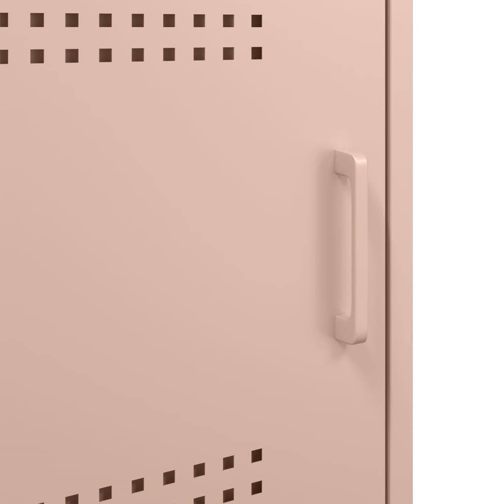Κομοδίνο Ροζ 36x39x68 εκ. από Χάλυβα