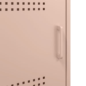 Κομοδίνο Ροζ 36x39x68 εκ. από Χάλυβα