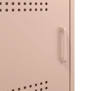 Κομοδίνα 2 τεμ. Ροζ 36x39x68 εκ. από Χάλυβα