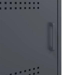 Κομοδίνο Ανθρακί 36x39x68 εκ. από Χάλυβα