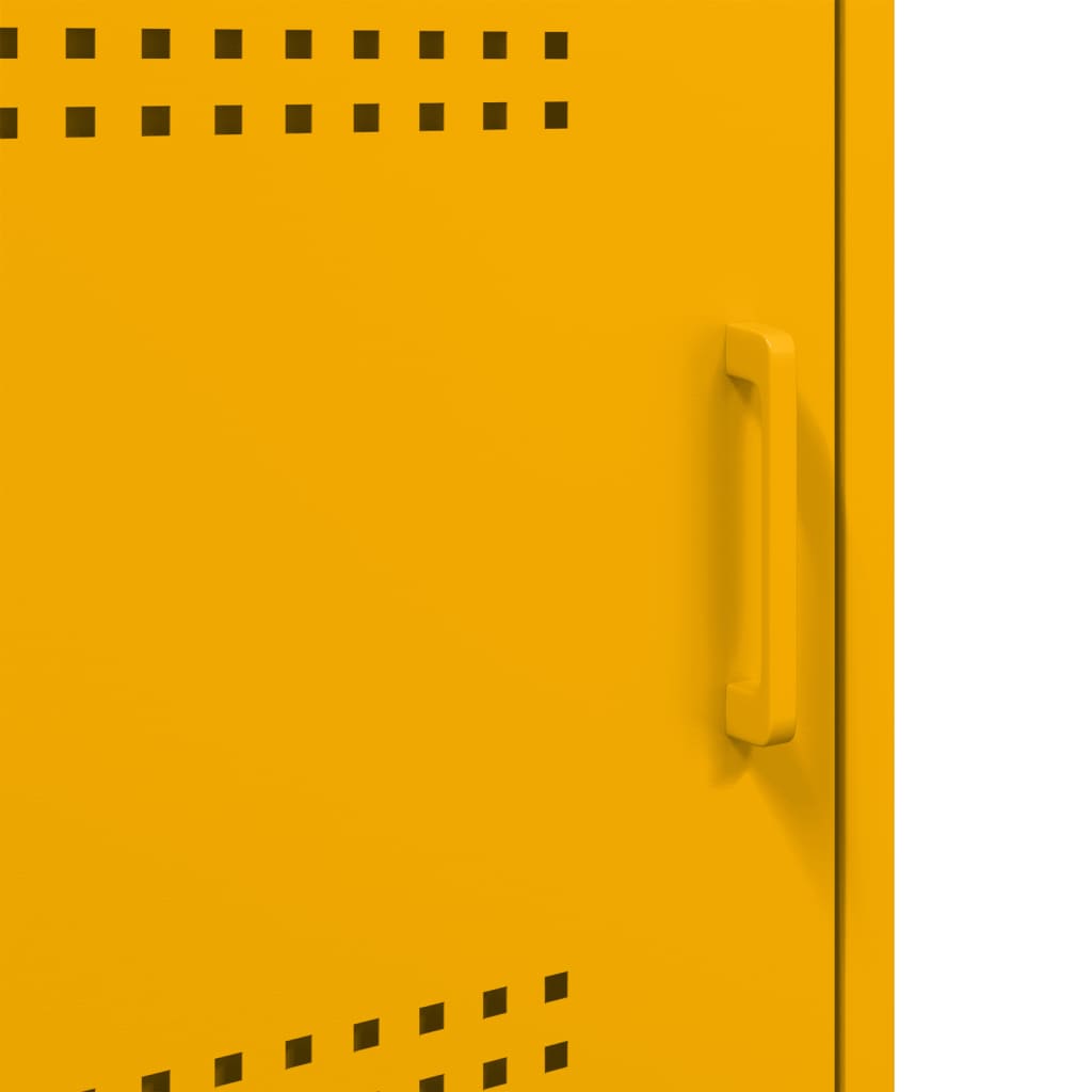 Κομοδίνο Μουσταρδί 36x39x68 εκ. από Χάλυβα