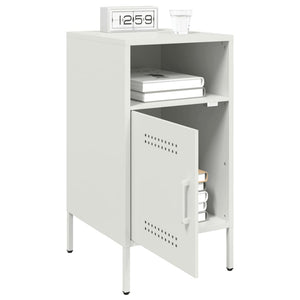 Κομοδίνο Λευκό 36x39x68 εκ. από Χάλυβα