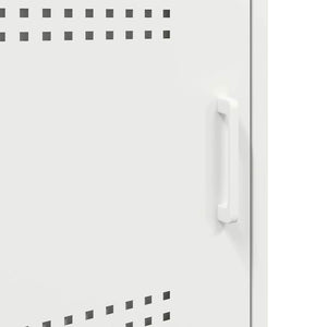 Κομοδίνα 2 τεμ. Λευκά 36x39x68 εκ. από Χάλυβα