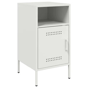 Κομοδίνα 2 τεμ. Λευκά 36x39x68 εκ. από Χάλυβα