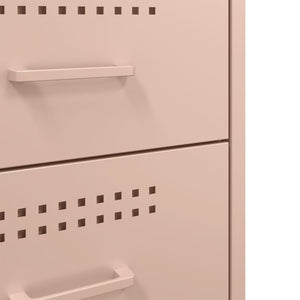 Κομοδίνο Ροζ 36x39x68 εκ. από Χάλυβα
