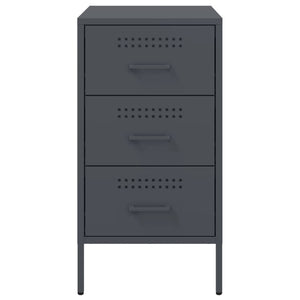 Κομοδίνο Ανθρακί 36x39x68 εκ. από Χάλυβα - Pakobazaar