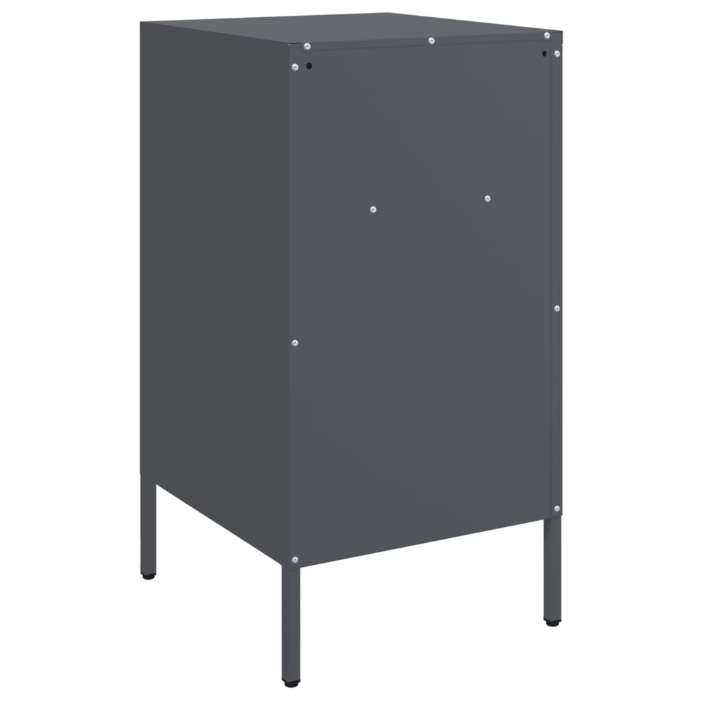 Κομοδίνο Ανθρακί 36x39x68 εκ. από Χάλυβα - Pakobazaar