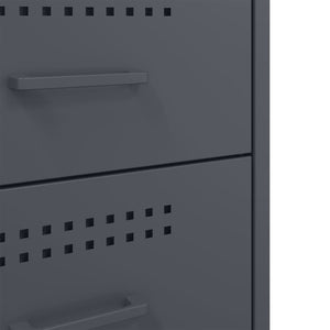 Κομοδίνο Ανθρακί 36x39x68 εκ. από Χάλυβα - Pakobazaar