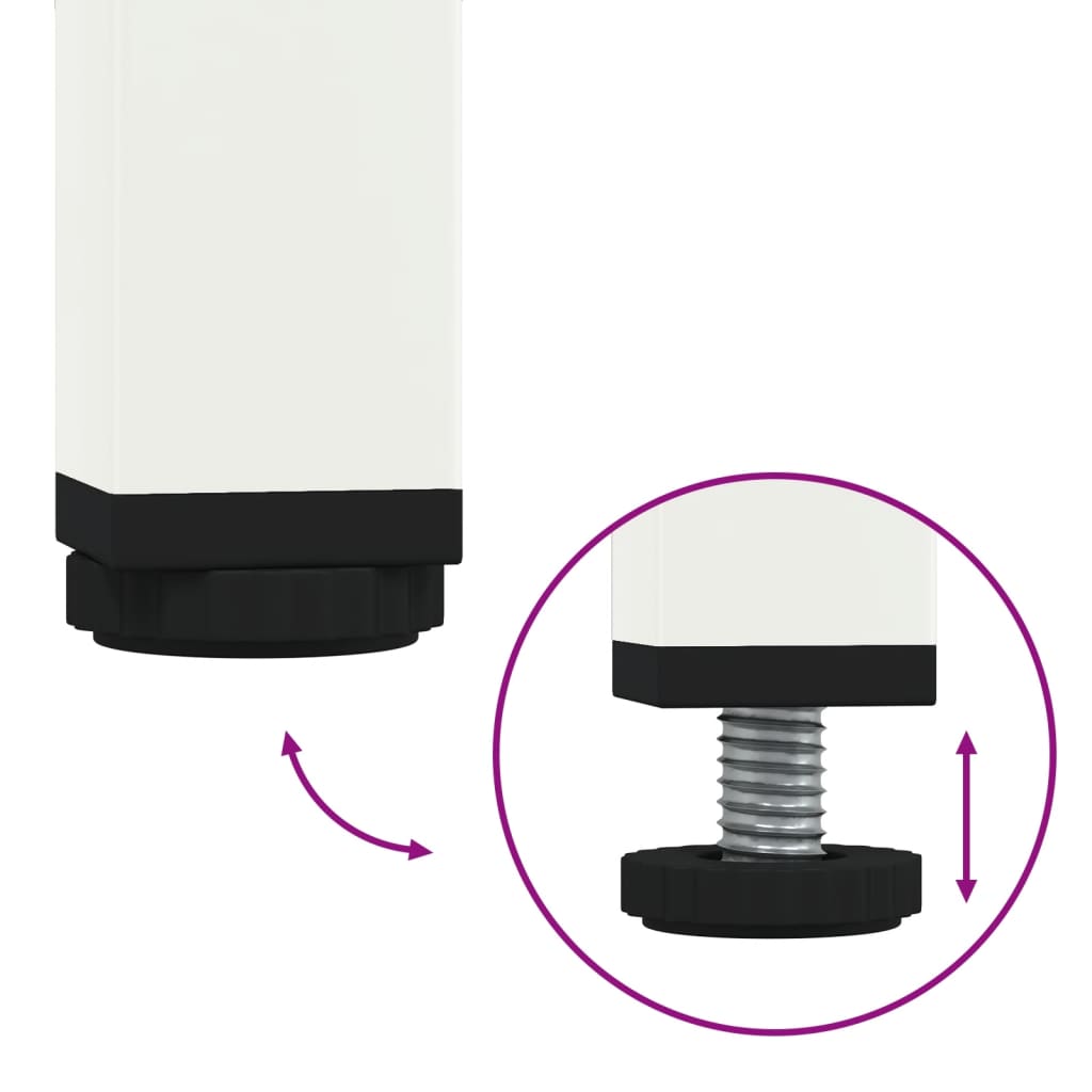 Κομοδίνο Λευκό 36x39x68 εκ. από Χάλυβα