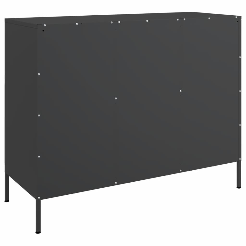 Ντουλάπι Μαύρο 100,5x39x79 εκ. από Χάλυβα - Pakobazaar