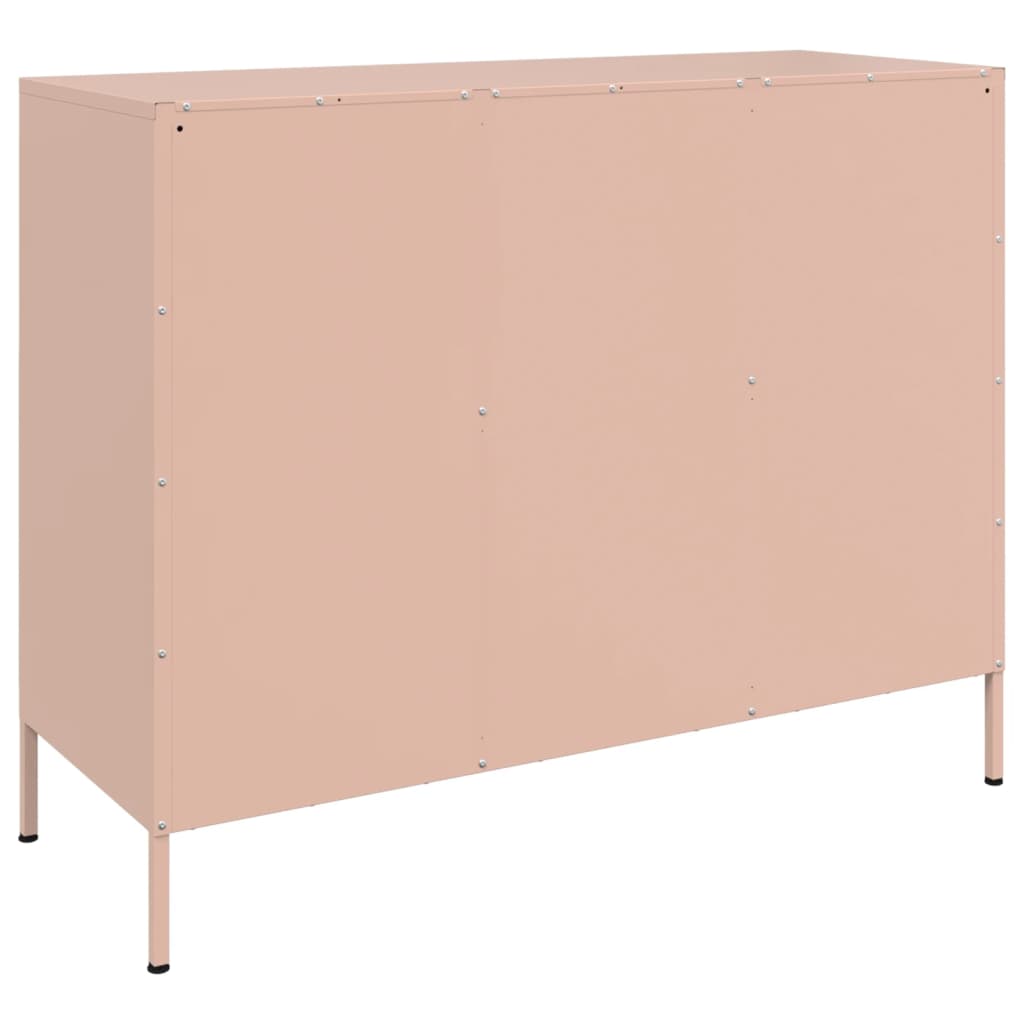 Ντουλάπι Ροζ 100,5x39x79 εκ. από Χάλυβα - Pakobazaar