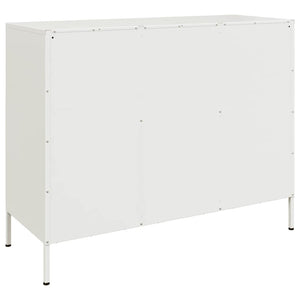 Ντουλάπι Λευκό 100,5x39x79 εκ. από Χάλυβα - Pakobazaar