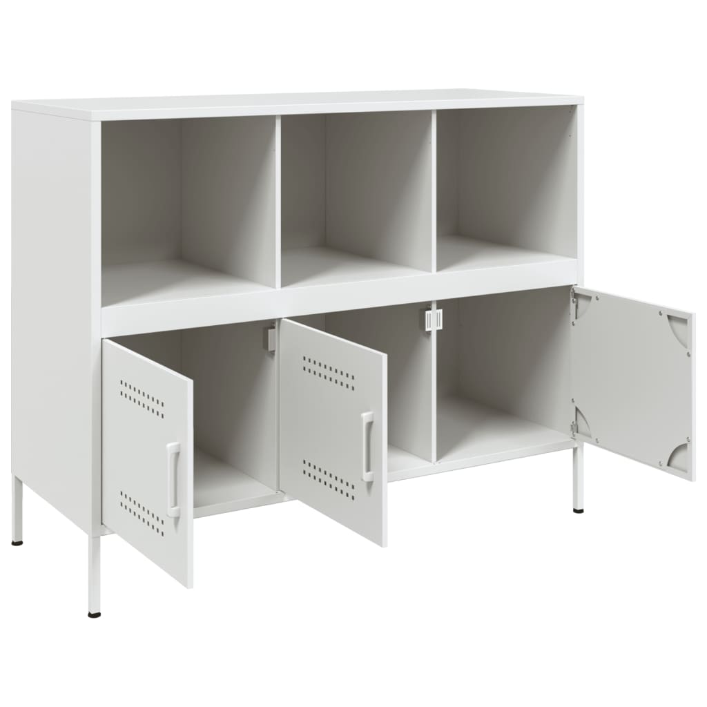 Ντουλάπι Λευκό 100,5x39x79 εκ. από Χάλυβα - Pakobazaar