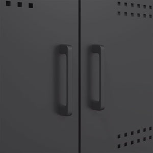 Ντουλάπι Μαύρο 100,5x39x79 εκ. από Χάλυβα
