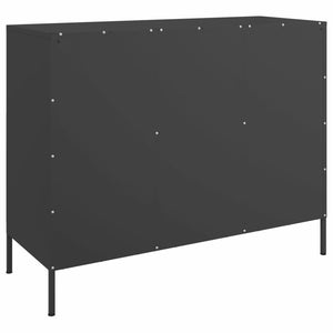 Ντουλάπι Μαύρο 100,5x39x79 εκ. από Χάλυβα