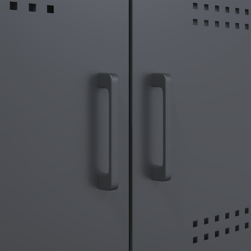 Ντουλάπι Ανθρακί 100,5x39x79 εκ. από Χάλυβα - Pakobazaar