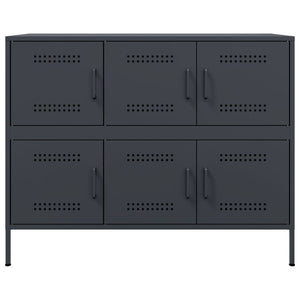 Ντουλάπι Ανθρακί 100,5x39x79 εκ. από Χάλυβα - Pakobazaar