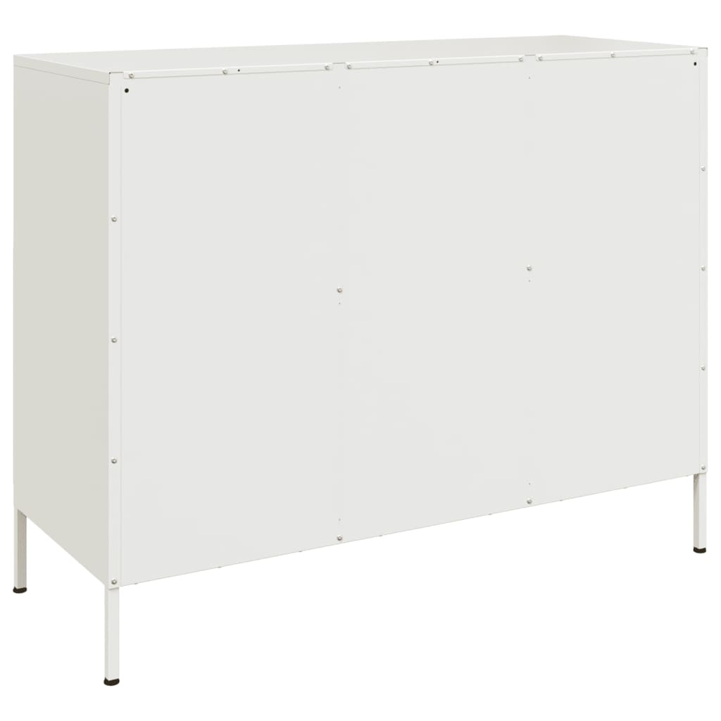 Ντουλάπι Λευκό 100,5x39x79 εκ. από Χάλυβα