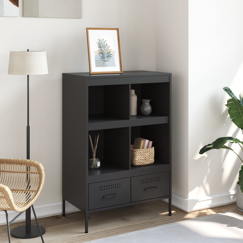 Ντουλάπι Μαύρο 68 x 39 x 101,5 εκ. από Χάλυβα