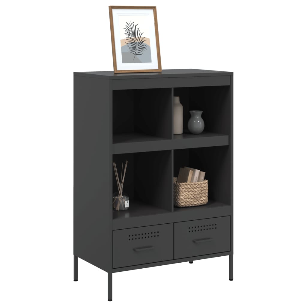 Ντουλάπι Μαύρο 68 x 39 x 101,5 εκ. από Χάλυβα