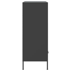 Ντουλάπι Μαύρο 68 x 39 x 101,5 εκ. από Χάλυβα