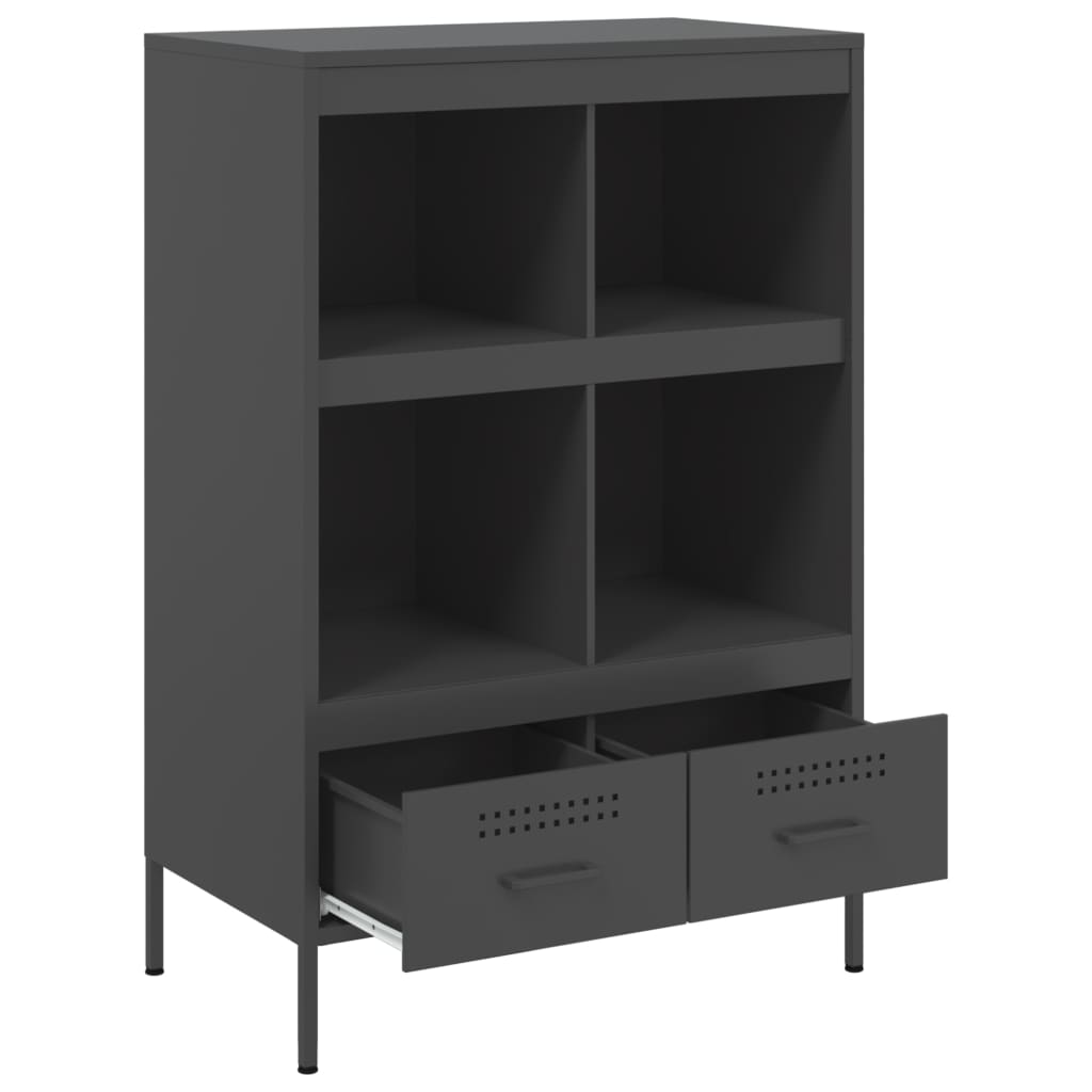 Ντουλάπι Μαύρο 68 x 39 x 101,5 εκ. από Χάλυβα