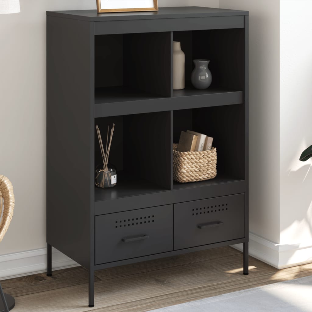 Ντουλάπι Μαύρο 68 x 39 x 101,5 εκ. από Χάλυβα