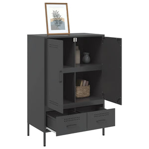 Ντουλάπι Μαύρο 68 x 39 x 101,5 εκ. από Χάλυβα
