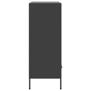 Ντουλάπι Μαύρο 68 x 39 x 101,5 εκ. από Χάλυβα