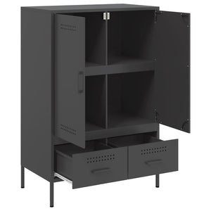 Ντουλάπι Μαύρο 68 x 39 x 101,5 εκ. από Χάλυβα