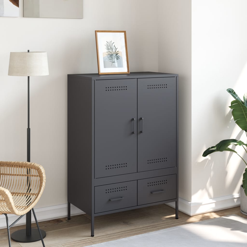 Ντουλάπι Ανθρακί 68x39x101,5 εκ. από Χάλυβα - Pakobazaar