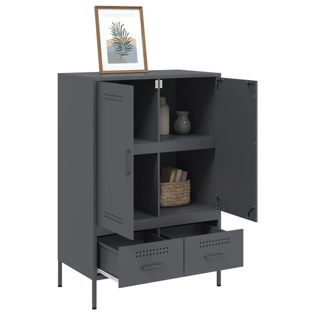 Ντουλάπι Ανθρακί 68x39x101,5 εκ. από Χάλυβα - Pakobazaar