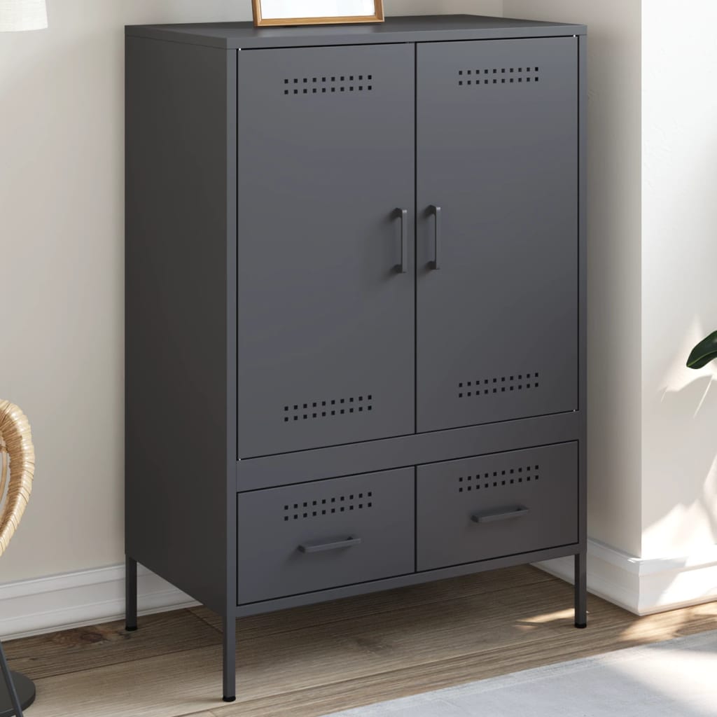 Ντουλάπι Ανθρακί 68x39x101,5 εκ. από Χάλυβα - Pakobazaar