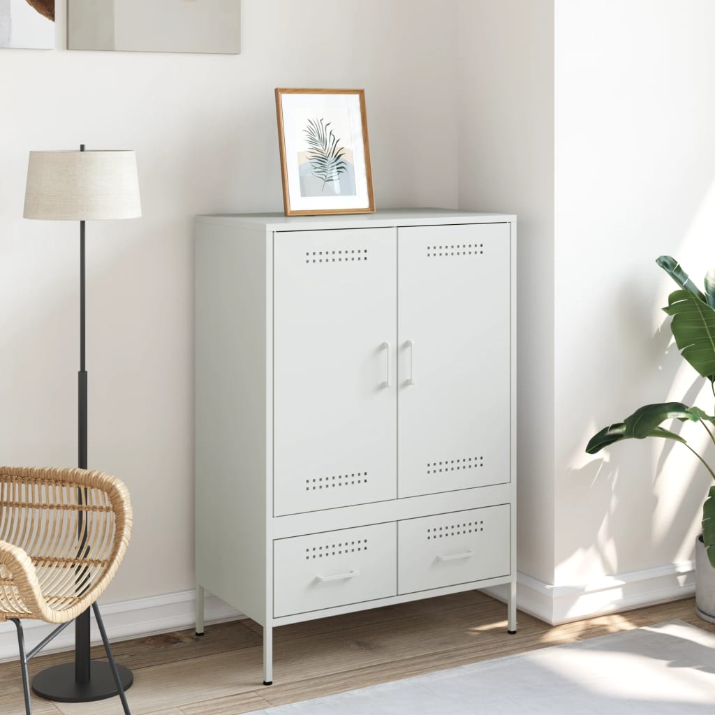 Ντουλάπι Λευκό 68x39x101,5 εκ. από Χάλυβα - Pakobazaar