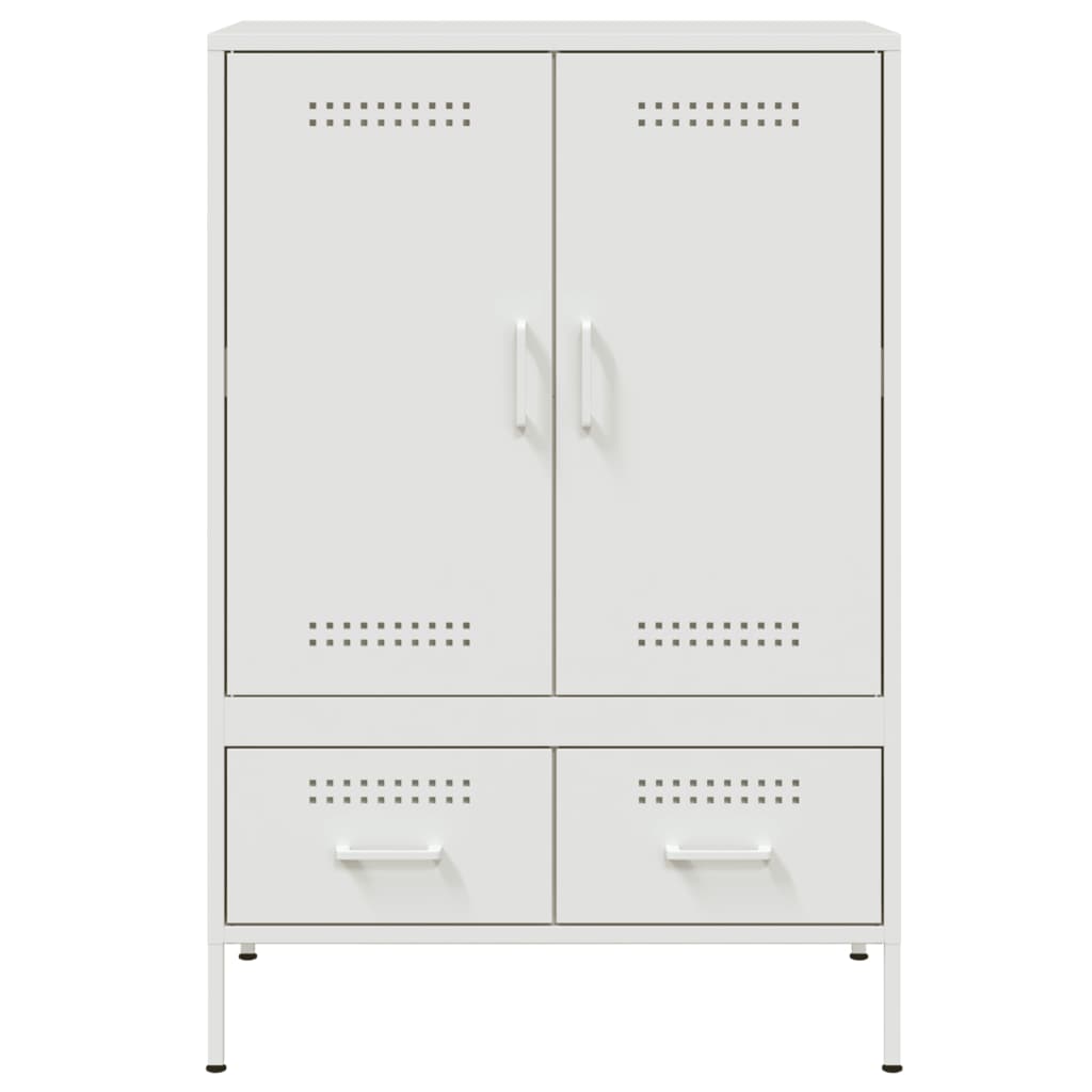 Ντουλάπι Λευκό 68x39x101,5 εκ. από Χάλυβα - Pakobazaar