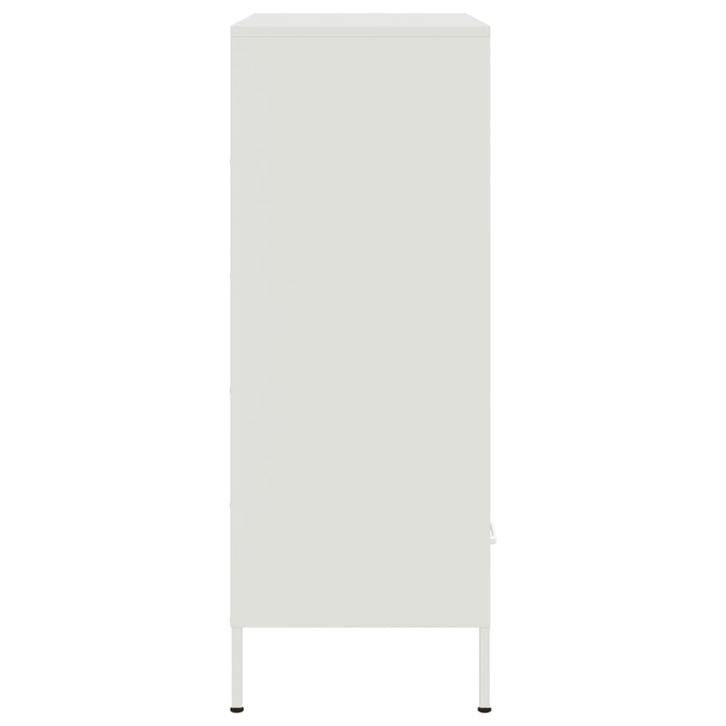 Ντουλάπι Λευκό 68x39x101,5 εκ. από Χάλυβα - Pakobazaar