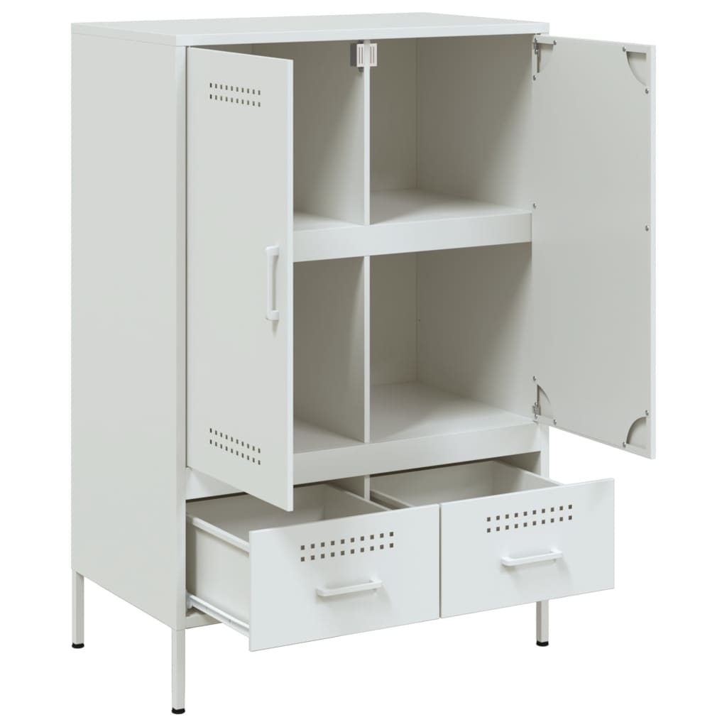 Ντουλάπι Λευκό 68x39x101,5 εκ. από Χάλυβα - Pakobazaar
